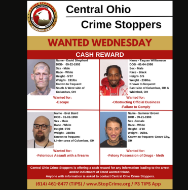 wanted felons in central ohio